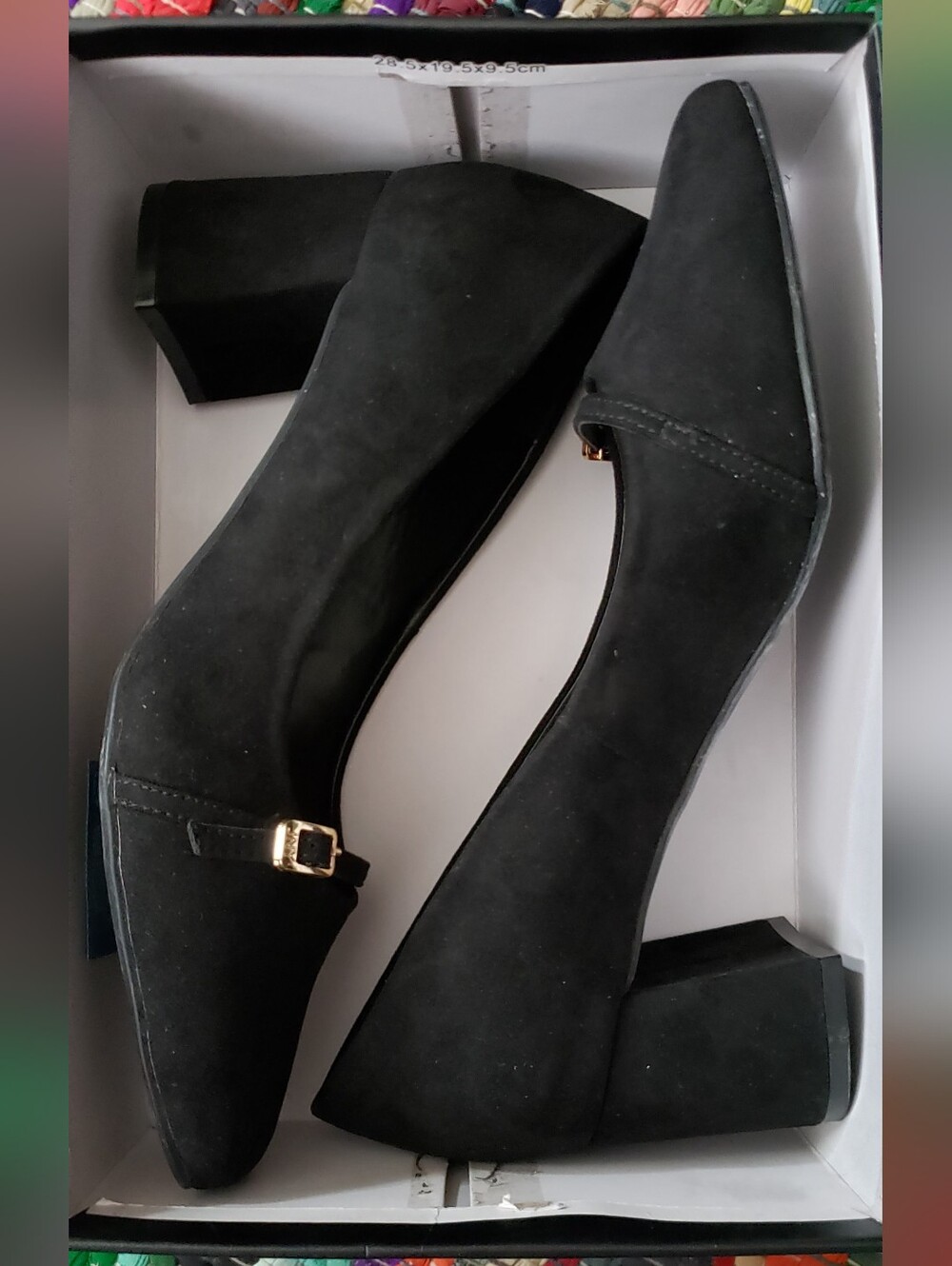 Jones New York Women's Aubin Block Heel Dress Pumps Black Suede New 9.5